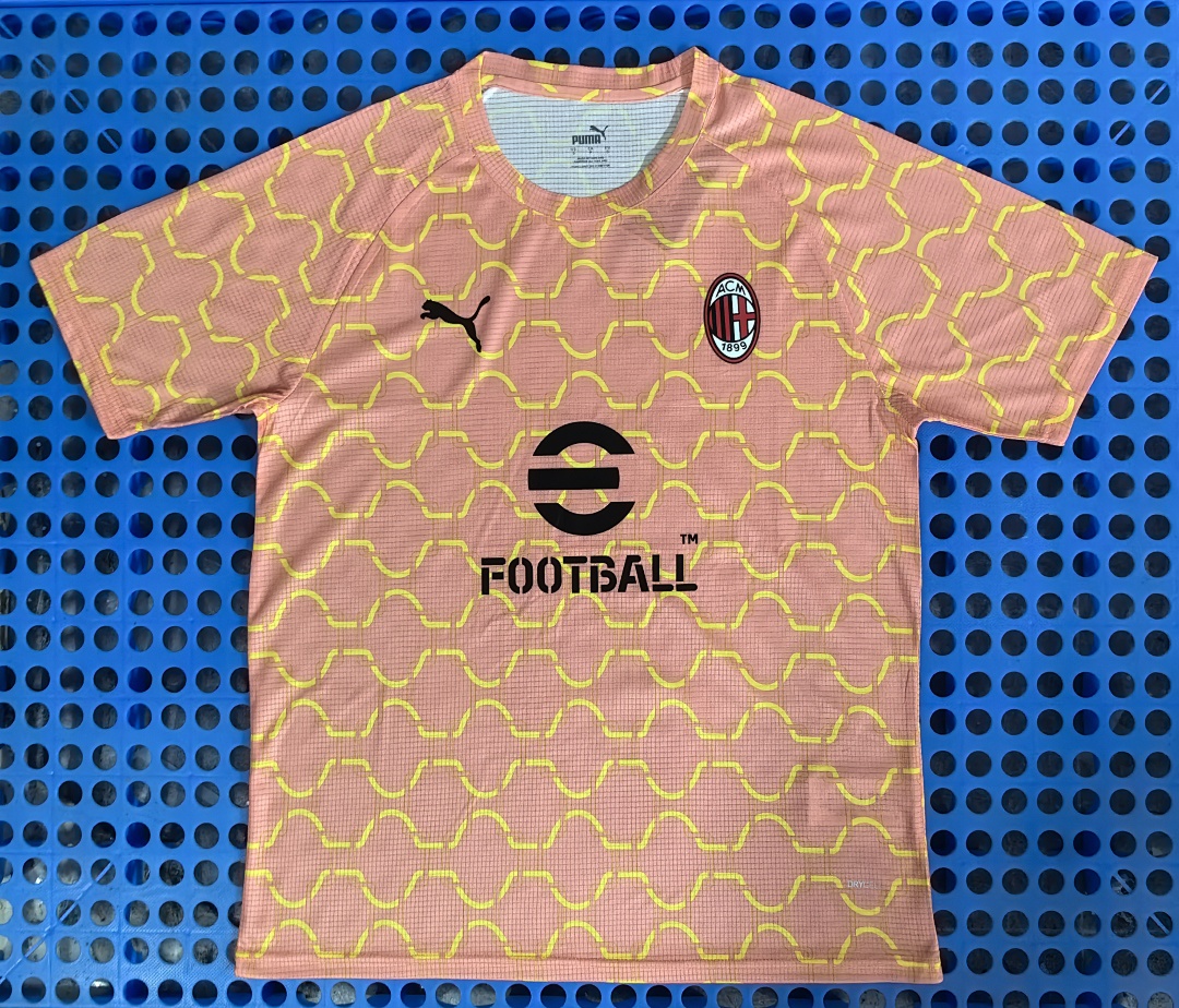 Maillot pré-match AC Milan (rose, orange) 2025-2026