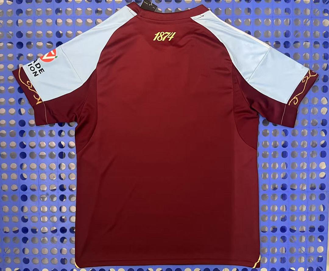 Maillot Aston Villa domicile 2025-2026 — dos