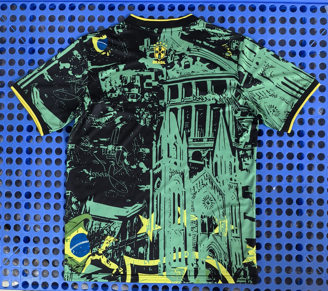 Maillot Brésil — cathédrale (vert) 2025-2026 — dos