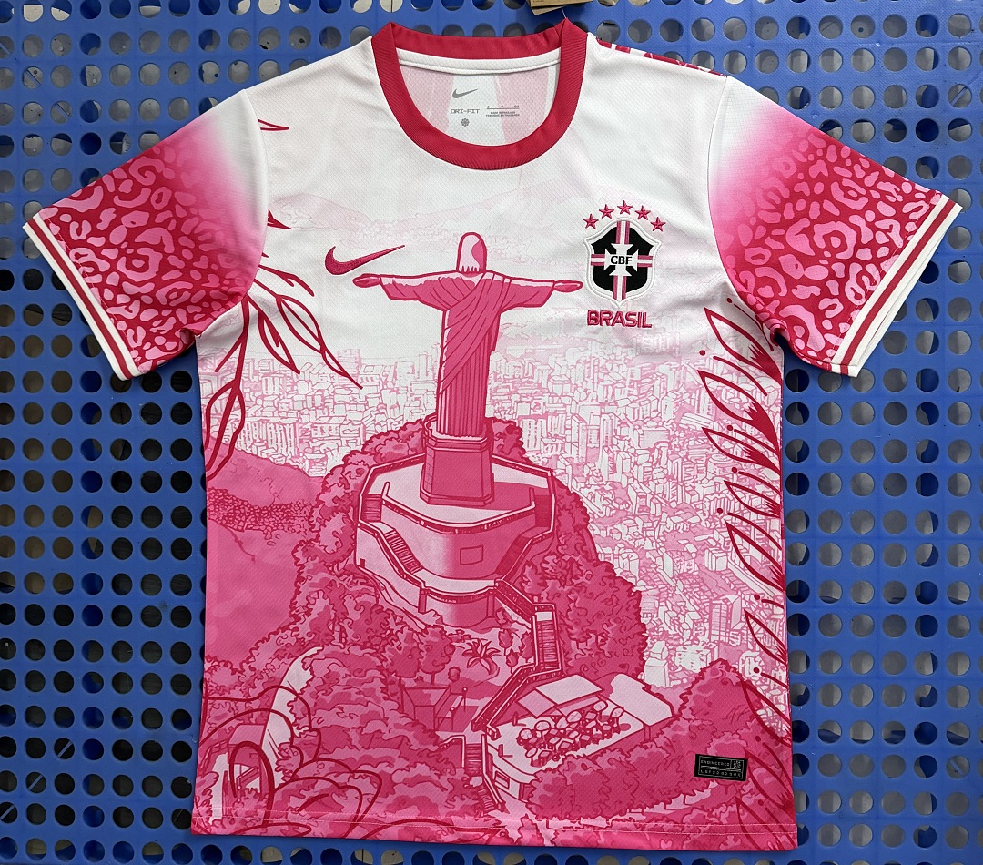 Maillot Brésil — Christ Rédempteur (rouge) 2026-2027