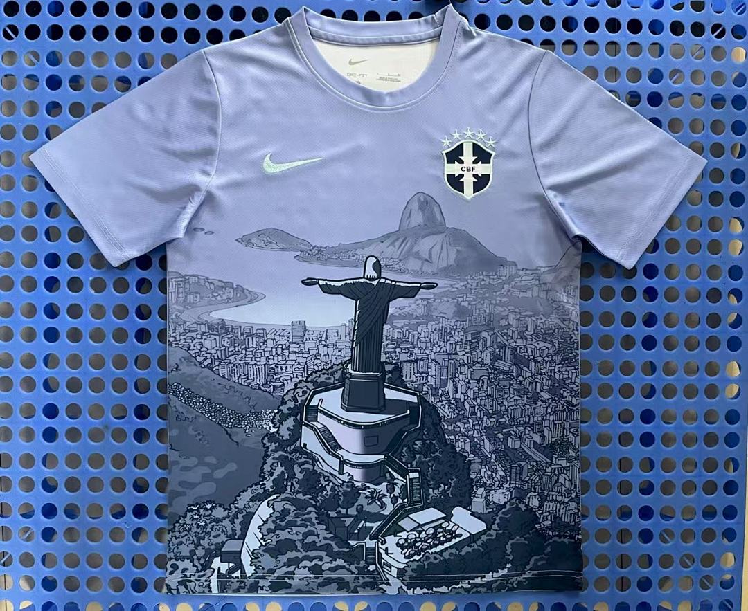 Maillot Brésil — Christ Rédempteur (violet) 2025-2026