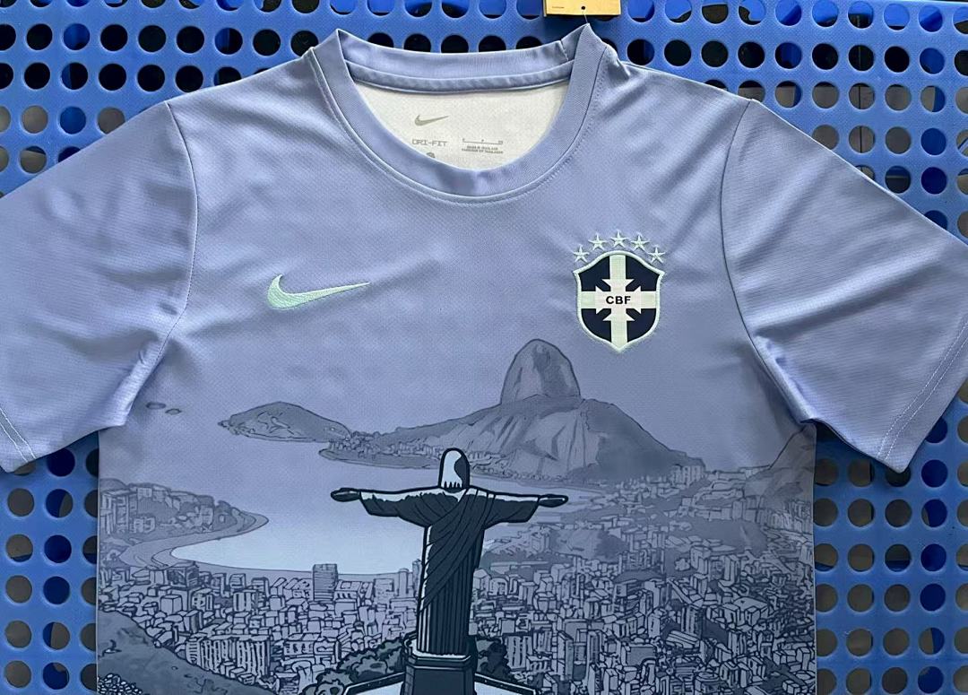 Maillot Brésil — Christ Rédempteur (violet) 2025-2026 — dos