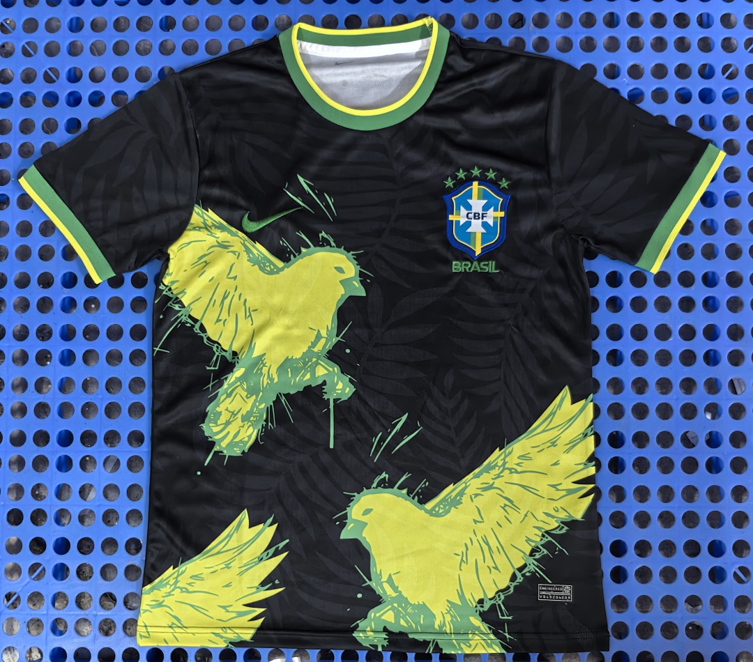 Maillot Brésil — oiseau (noir) 2025-2026