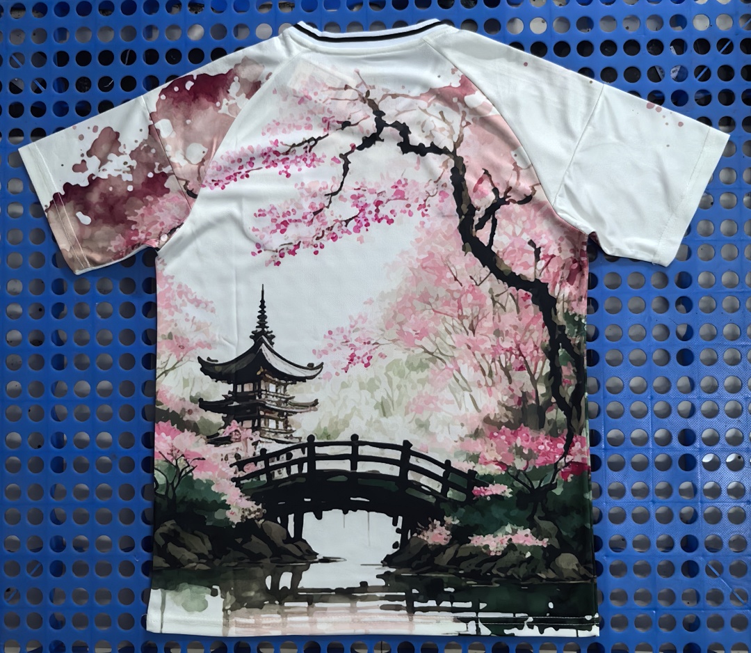 Maillot Japon — fleurs de cerisier, Qixi (blanc) 2025-2026 — dos