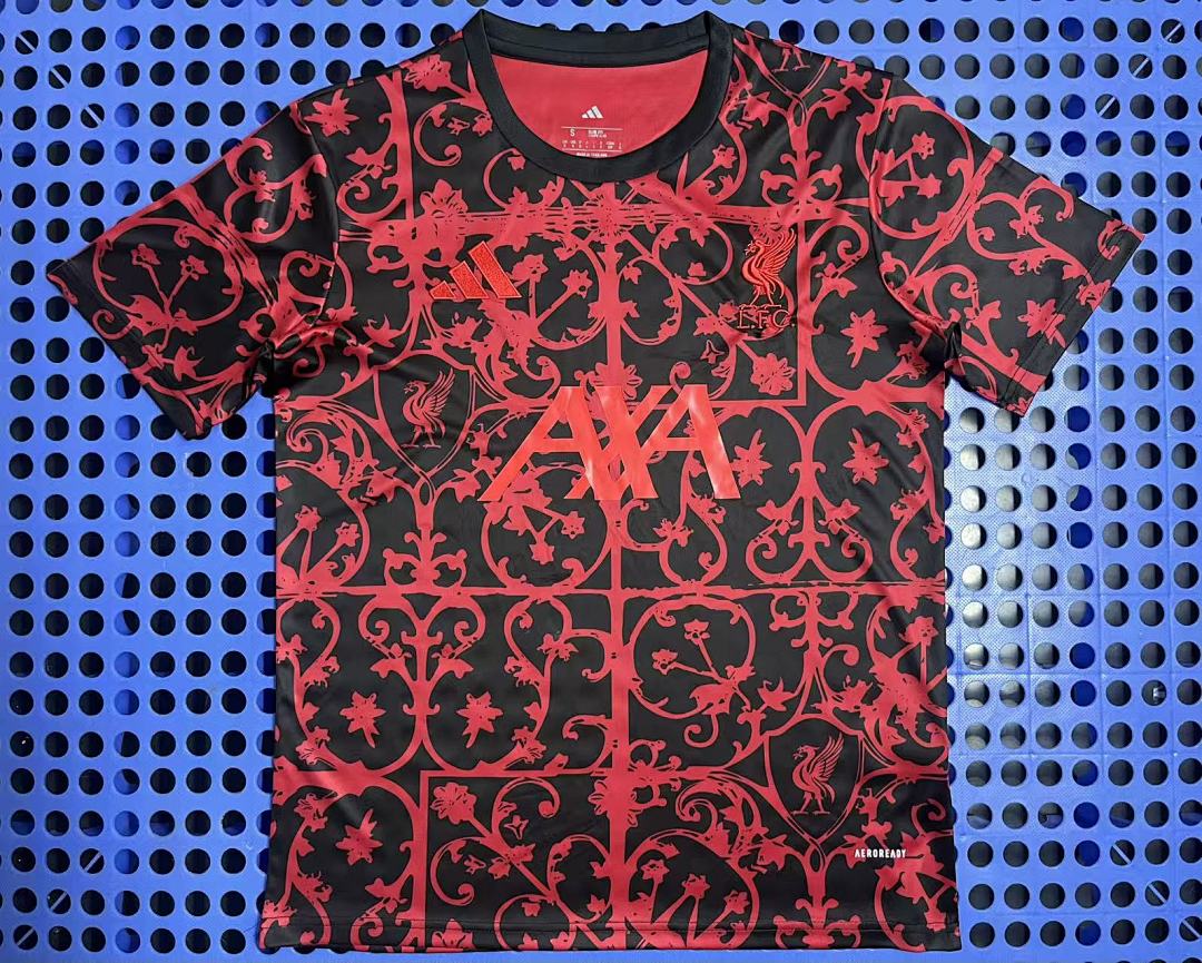 Maillot pré-match Liverpool (noir, rouge) 2025-2026