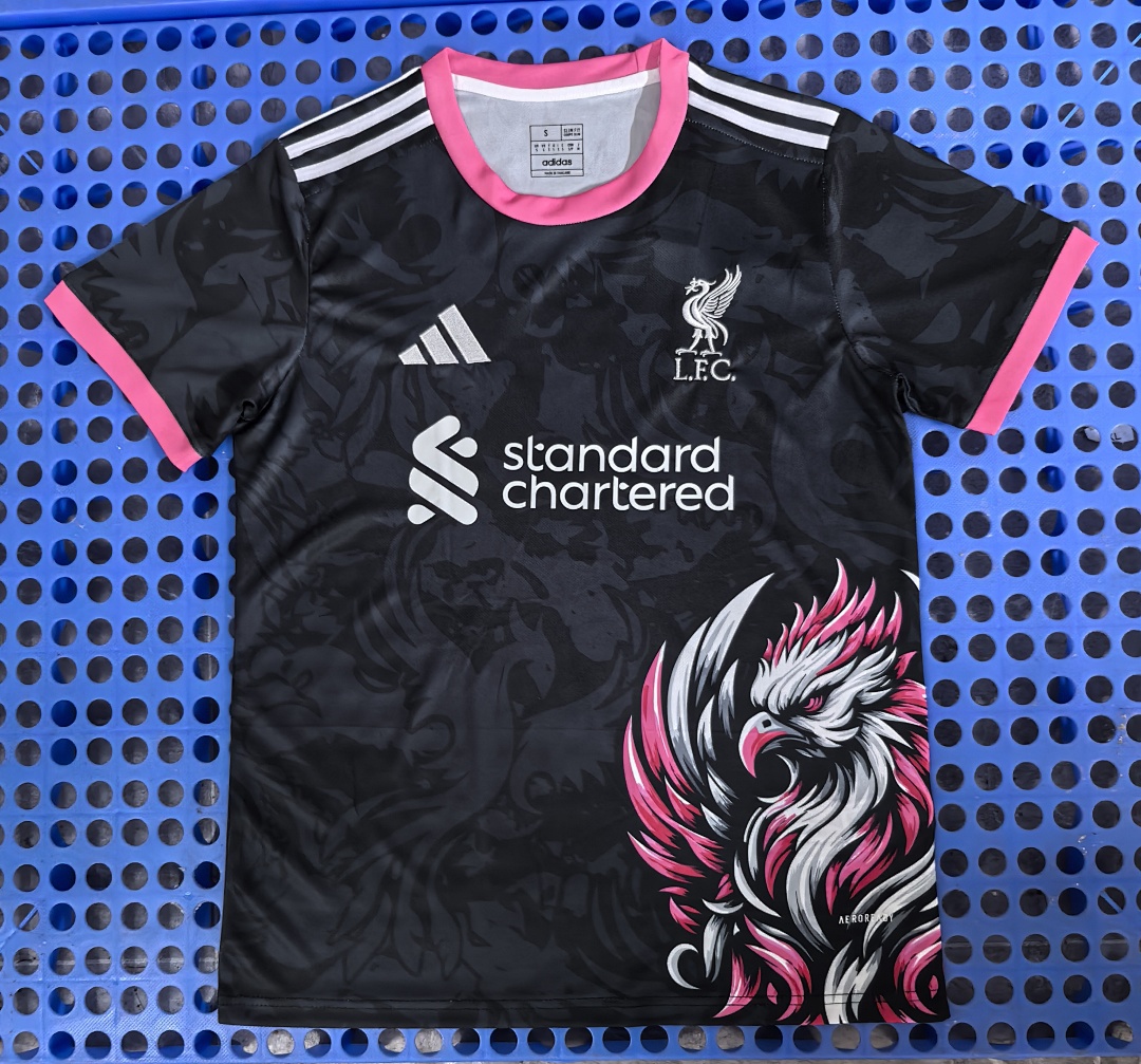 Maillot Liverpool (rose, noir) 2025-2026