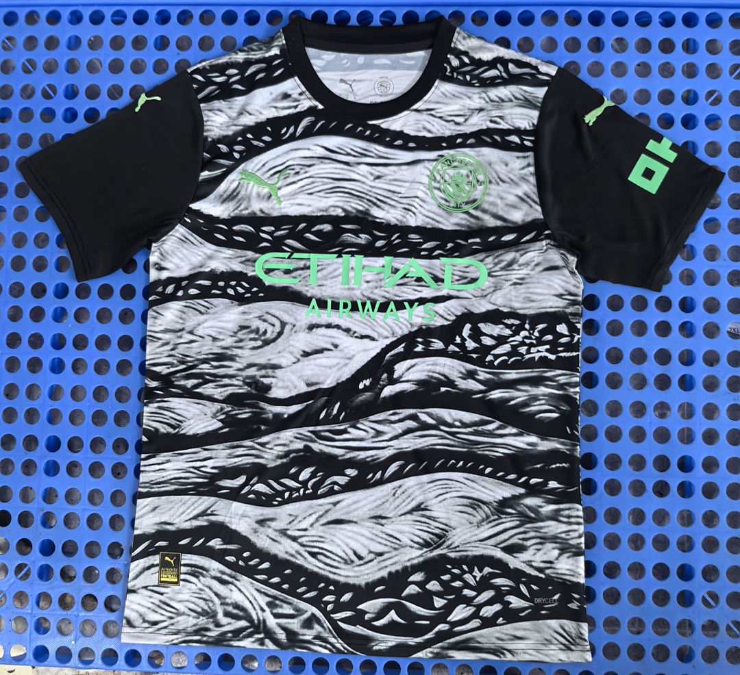 Maillot Manchester City — concept (gris, noir) 2025-2026
