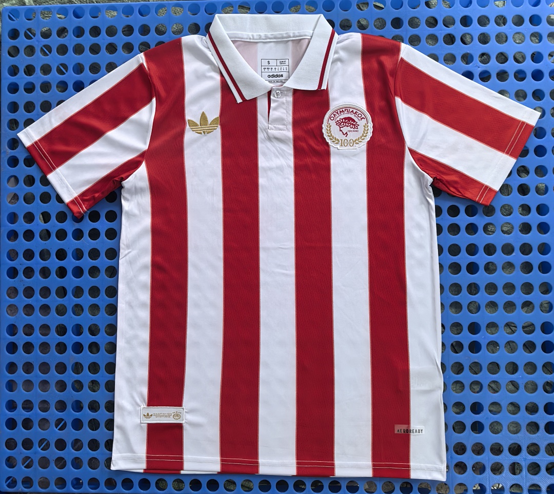 Maillot Olympiacos rétro — 100 ans du club 2025-2026