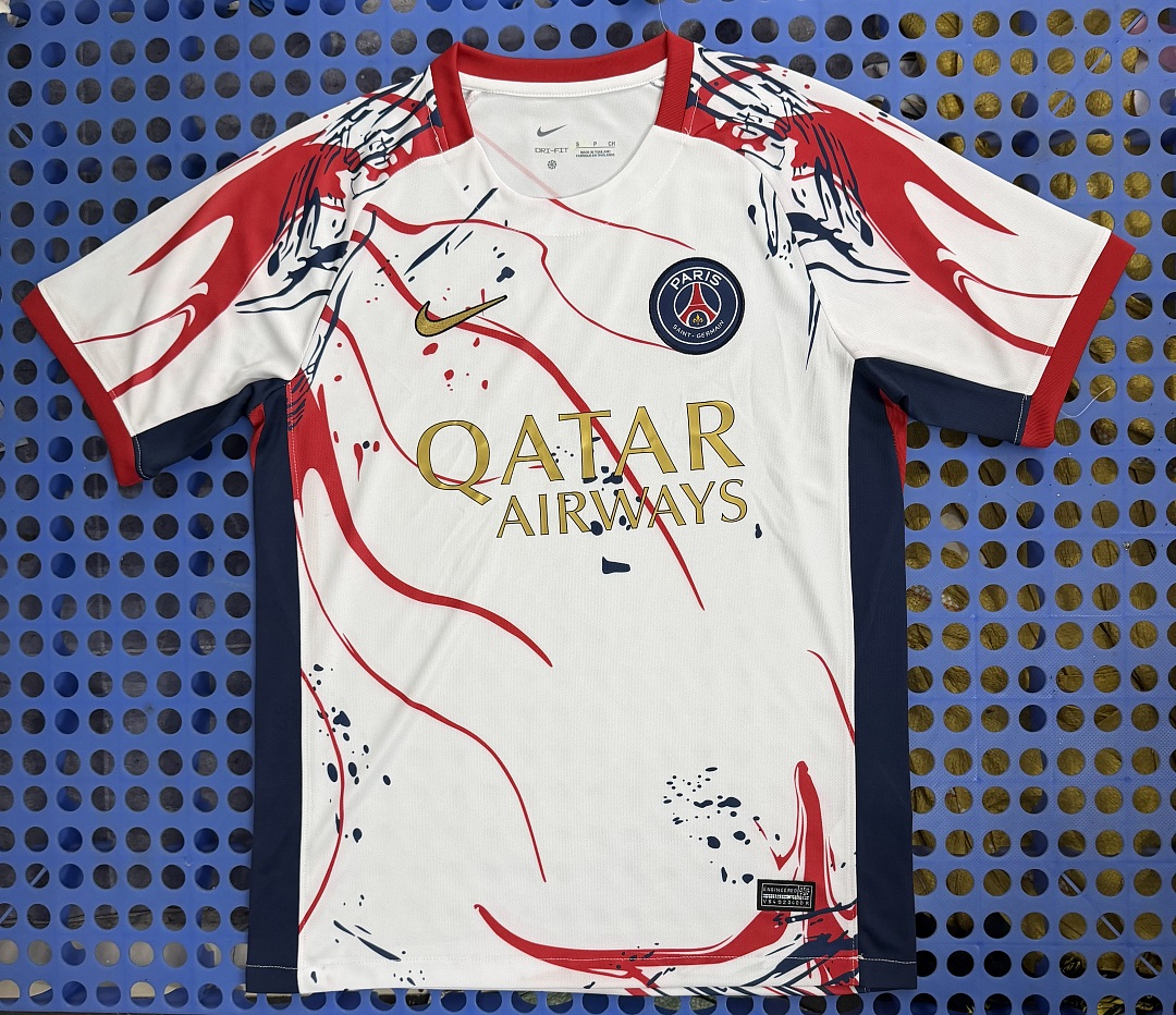 Maillot d'entraînement Paris Saint-Germain (blanc, rouge) 2025-2026