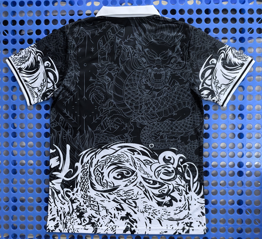 Polo Real Madrid — dragon (noir) 2025-2026 — dos