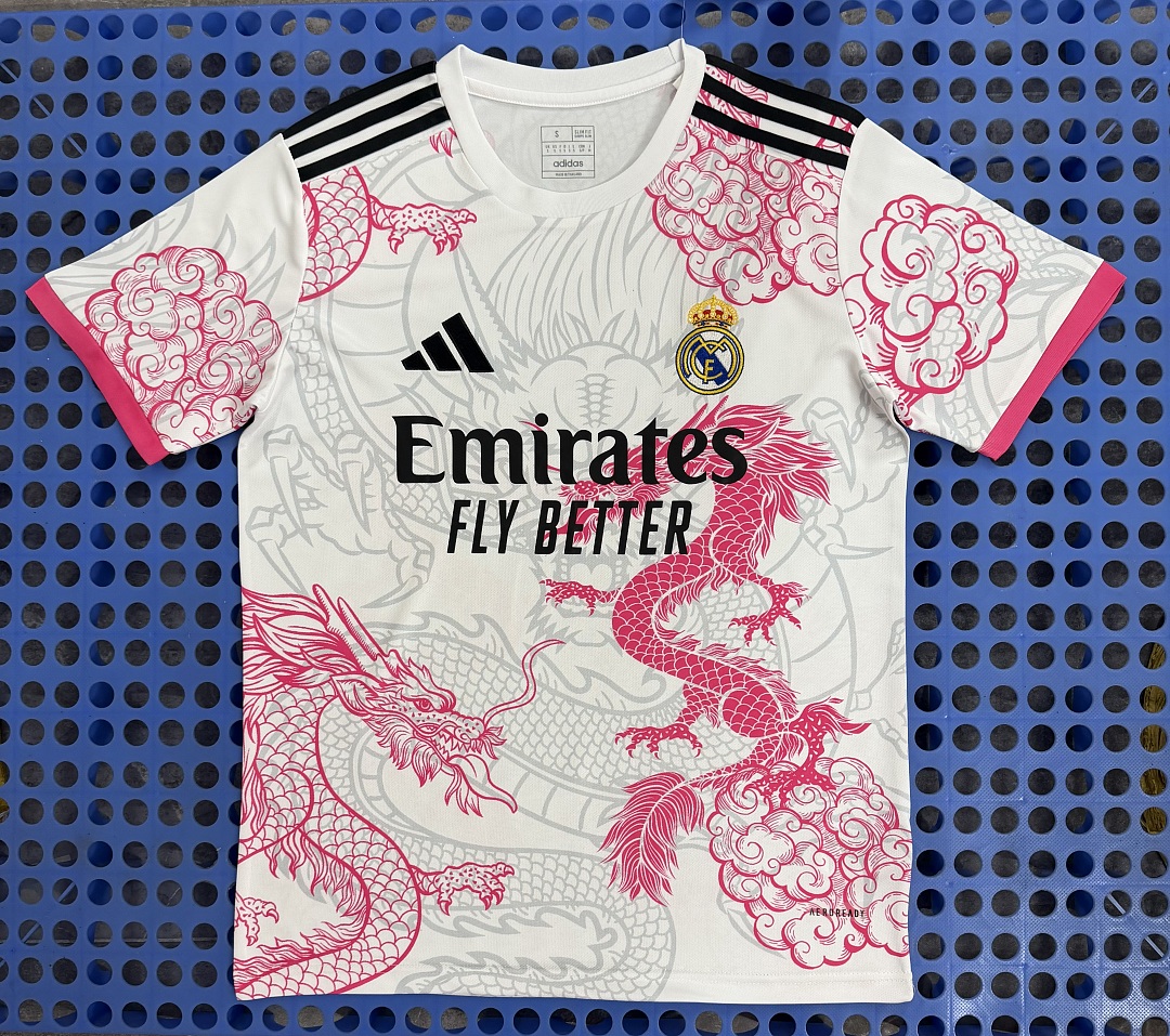Maillot Real Madrid — dragon (blanc, rose) 2025-2026