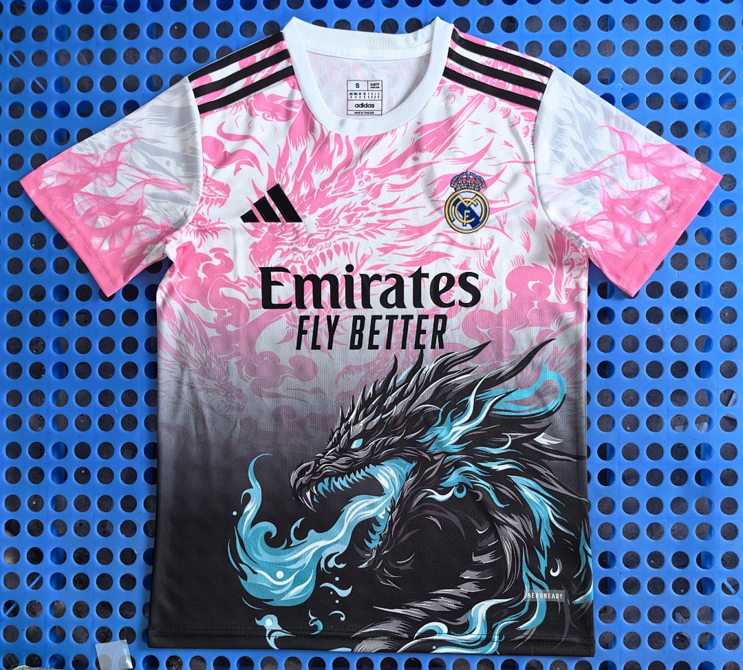 Maillot Real Madrid — dragon (rose et noir, dégradé) 2025-2026