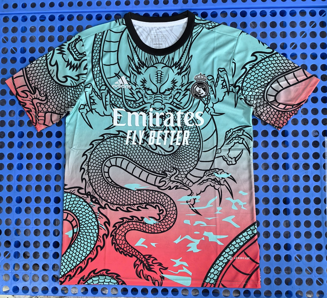Maillot Real Madrid — dragon (turquoise, dégradé) 2025-2026