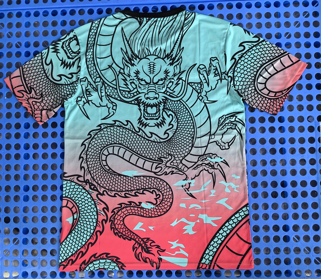 Maillot Real Madrid — dragon (turquoise, dégradé) 2025-2026 — dos