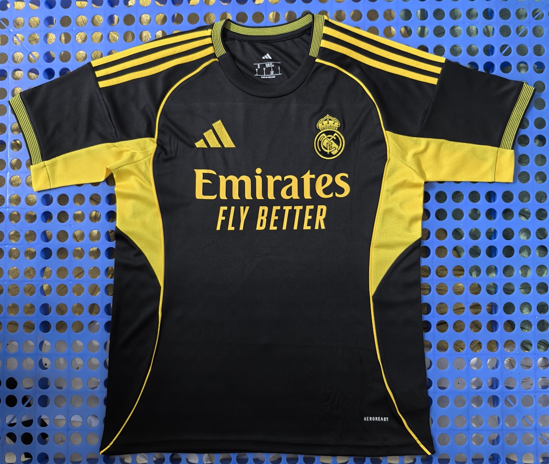 Maillot Real Madrid (jaune, noir) 2025-2026