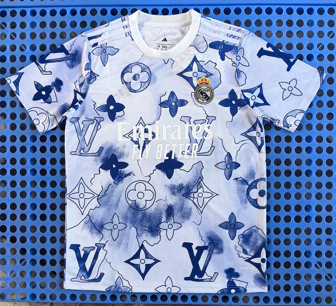 Maillot Real Madrid — Louis Vuitton (blanc) 2025-2026