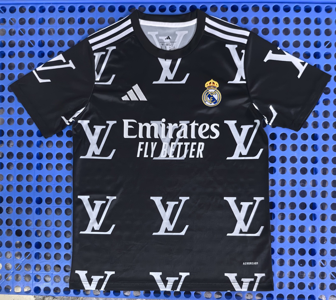 Maillot Real Madrid — Louis Vuitton (noir) 2025-2026