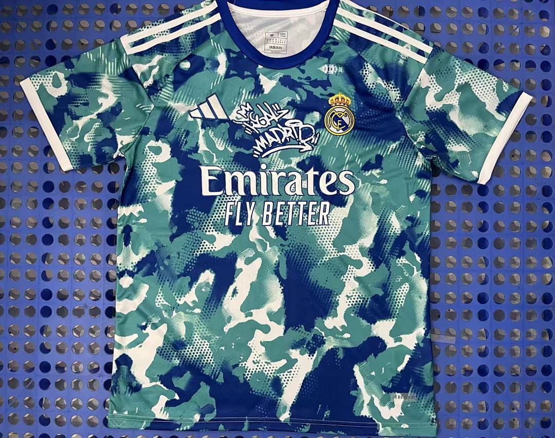 Maillot Real Madrid — signature (vert, bleu) 2025-2026