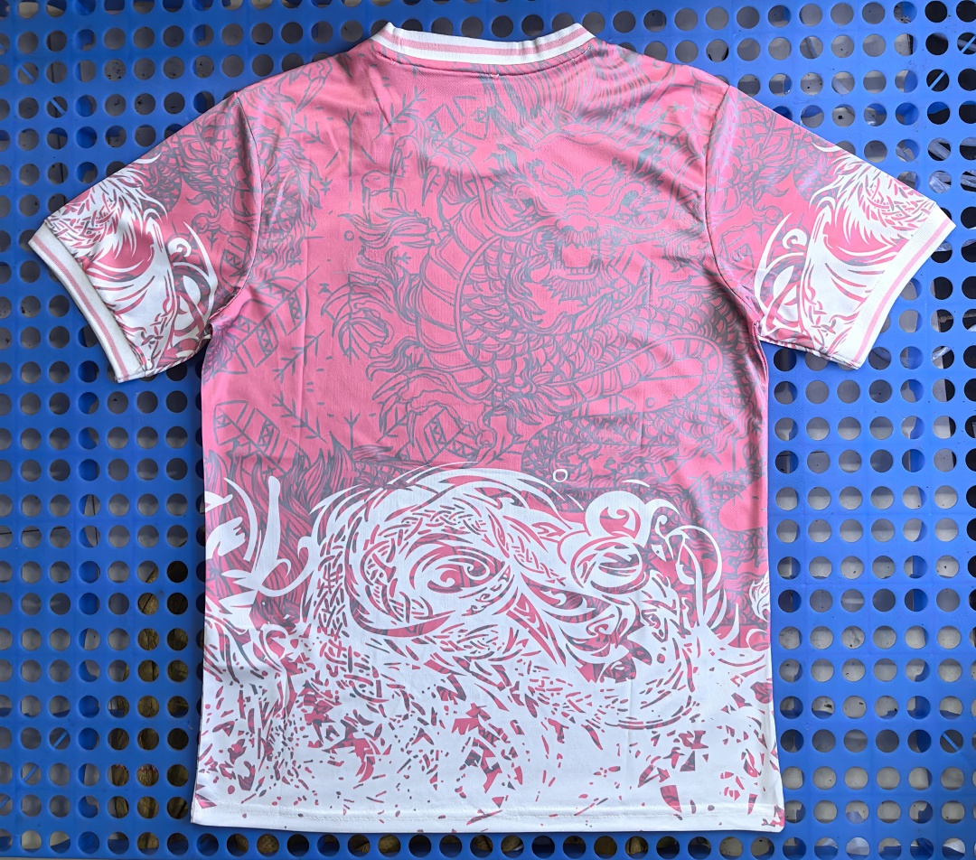 T-shirt Real Madrid — dragon (rose, blanc) 2025-2026 — dos
