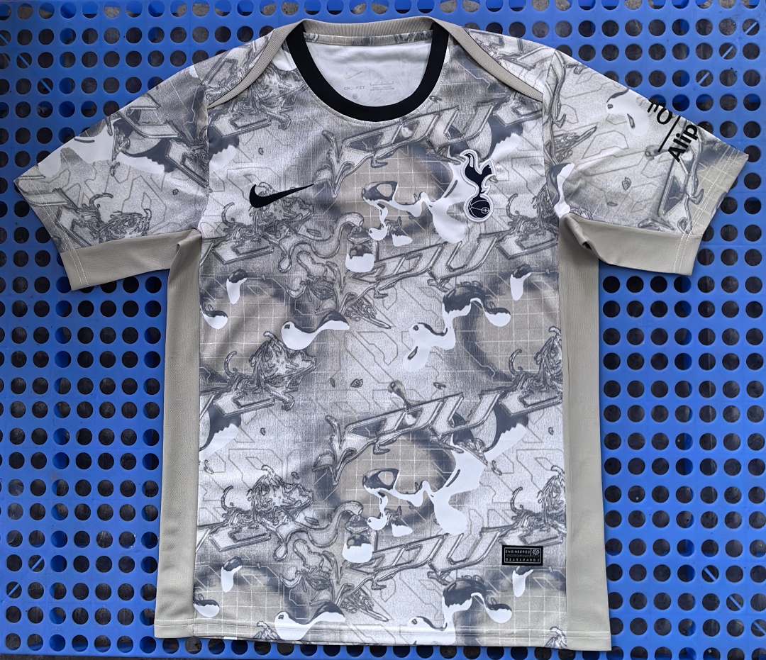 Maillot pré-match Tottenham Hotspur (blanc, gris) 2025-2026